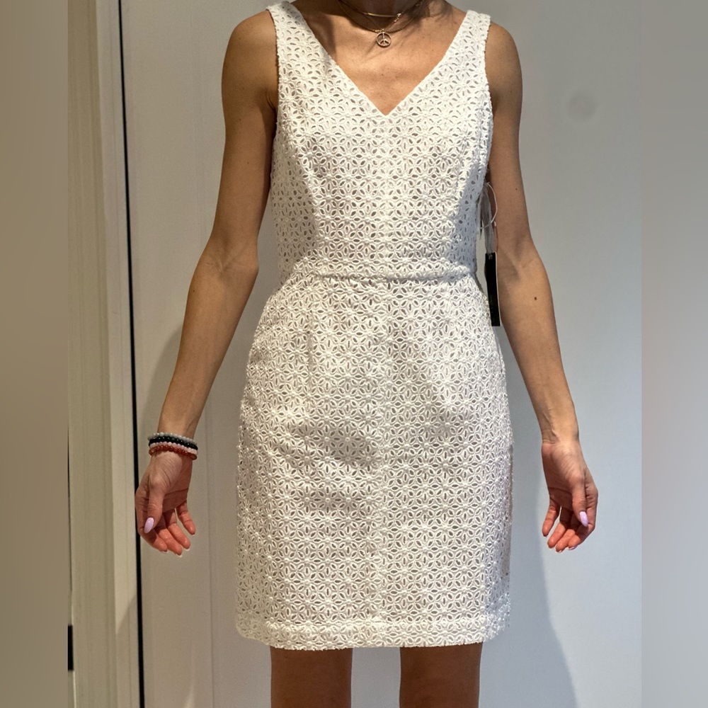 Matty white eyelet short dress